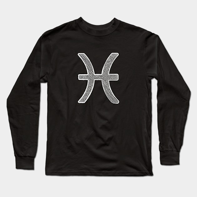 Zodiac sign - pisces Long Sleeve T-Shirt by Florin Tenica